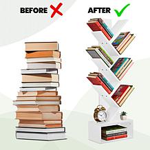 Sorbus Modern Tree Bookshelf 44.25"L x 15"W x 7.75"H