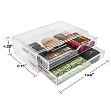 Sorbus XL Makeup Display Case with 2 Drawers