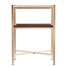 Southern Enterprises Ardmillan Square Faux Marble End Table w/ Storage