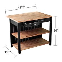 Southern Enterprises Berinsly Expandable Freestanding Kitchen Island