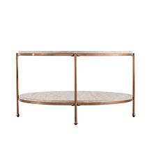 Southern Enterprises Blenheim Round Faux Marble Cocktail - Champagne