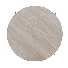 Southern Enterprises Blenheim Round Faux Marble Cocktail - Champagne