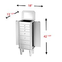 Southern Enterprises Christi Mirrored Jewelry Armoire