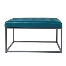 Southern Enterprises Ciarin Upholstered Cocktail Ottoman - Blue