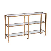 Southern Enterprises Dina Metal & Glass 3-Tier Console - Gold