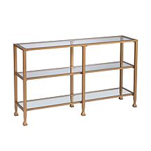 Southern Enterprises Dina Metal & Glass 3-Tier Console - Gold