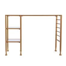 Southern Enterprises Dina Metal & Glass Writing Desk - Gold