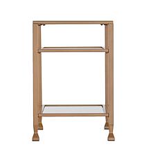 Southern Enterprises Dina Metal/Glass End Table - Gold