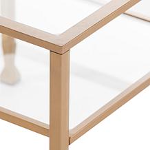 Southern Enterprises Dina Metal/Glass End Table - Gold