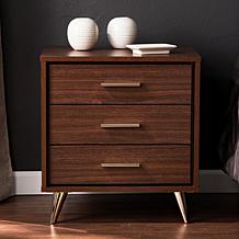 Southern Enterprises Ekstene Bedside Table - Walnut