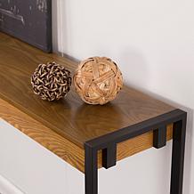 Southern Enterprises Holly & Martin Macen Console- Weathered Oak/Black