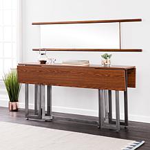 Southern Enterprises Holly&Martin Driness DropLeaf Table- Dark Tobacco