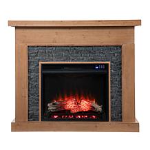 Southern Enterprises Kenova Touch Screen Electric Fireplace Faux Stone