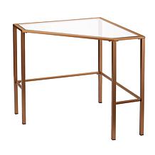 Southern Enterprises Linklater Metal/Glass Corner Desk - Gold