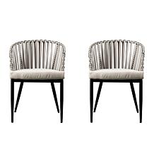 Southern Enterprises Melilani Outdoor Chairs w/ Cushions – 2pc Set