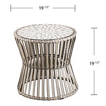Southern Enterprises Melilani Round Outdoor Side Table