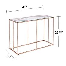 Southern Enterprises Nicholance Contemporary Glass-Top Console Table