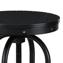Southern Enterprises Serwyn Industrial Adjustable Stool - Black