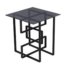 Southern Enterprises Sollison Glass Top Accent Table