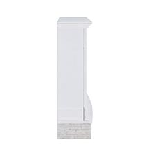 Southern Enterprises Tamala Faux Stone Media Fireplace - White