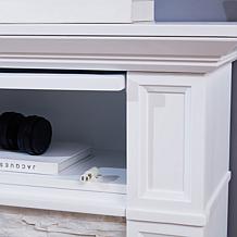 Southern Enterprises Tamala Faux Stone Media Fireplace - White