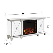 Southern Enterprises Toppington Mirrored Fireplace Media Console