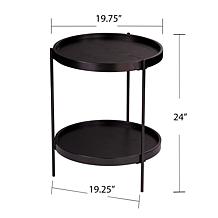 Southern Enterprises Verlington Round Farmhouse Style End Table