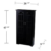 Southern Enterprises Window Pane Media Cabinet - Black