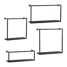Southern Enterprises Zyther Metal Wall Shelves - 4pc Set