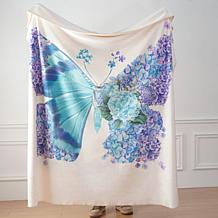 SouthStreet Loft Floral Garden Butterfly Printed Throw