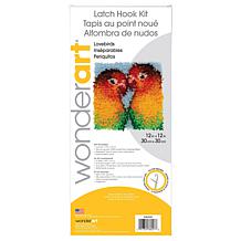 Spinrite Wonderart Latch Hook Kit 12" X 12" - Lovebirds