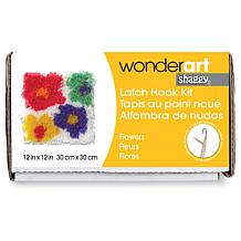 Spinrite Wonderart Shaggy Latch Hook Kit 12"X12" - Flowers