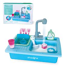 SPLASHFUN: Wash-up Kitchen Sink Play Set w/ Running Water