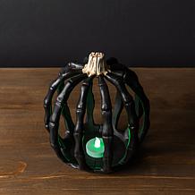 Spooky Lane Set of 3 LED Skeleton Pumpkins