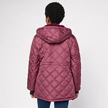 Sporto® Meg Quilted Mid-Length Hooded Jacket