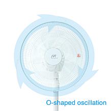 SPT SF-16S88 16" O-shaped Oscillating Standing Fan