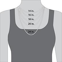 Stacked Heart Family Simulated Birthstone Necklace