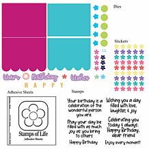 Stamps of Life Birthday Wishes A2 Card Size Bundle