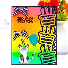 Stamps of Life Cake Edge A2 Card Die Set