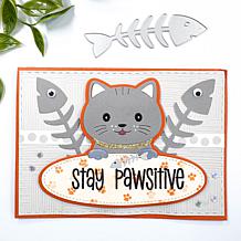 Stamps of Life Cat-Design Fold-It Card Stamp and Die Set