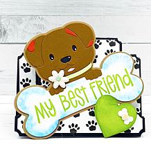 Stamps of Life Dog Bone Card Fold it Card Die Bundle