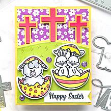 Stamps of Life He is Risen Stamp and Die A2 Card Set