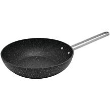 MegaChef 2-Piece 14 Heavy Duty Cast Iron Wok with Wood Lid