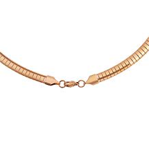 Stately Steel 17" 6mm Omega Chain Necklace