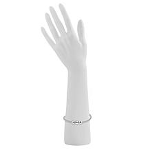 Stately Steel 3-Bead Cable Wire Bangle Bracelet