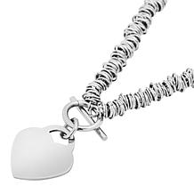 Stately Steel Candy Heart Necklace
