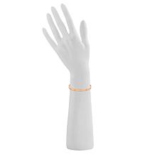 Stately Steel Cubic Zirconia Hinged Bangle Bracelet