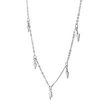 Stately Steel Lighting Bolt Necklace