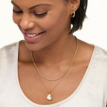 Stately Steel Necklaces and Hoop Earring Jewelry Set