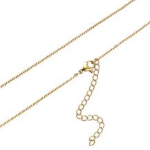 Stately Steel Rainbow Pave Pendant Necklace